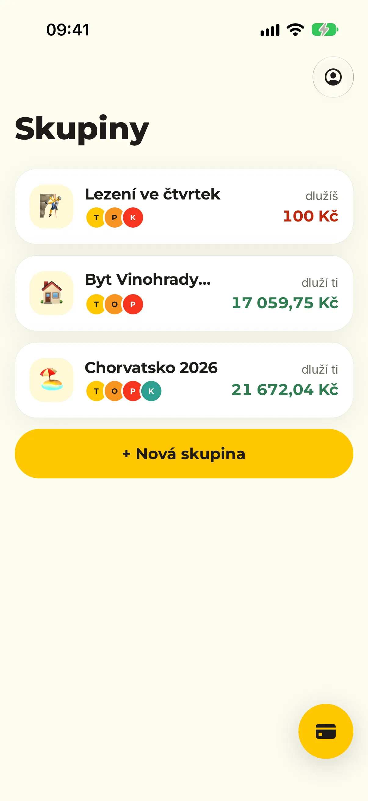 Seznam skupin v Dlužníčku